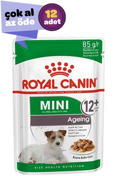 Royal Canin Mini +12 Ageing Pouch Yaşlı Köpek Konservesi 12x85gr (12li)