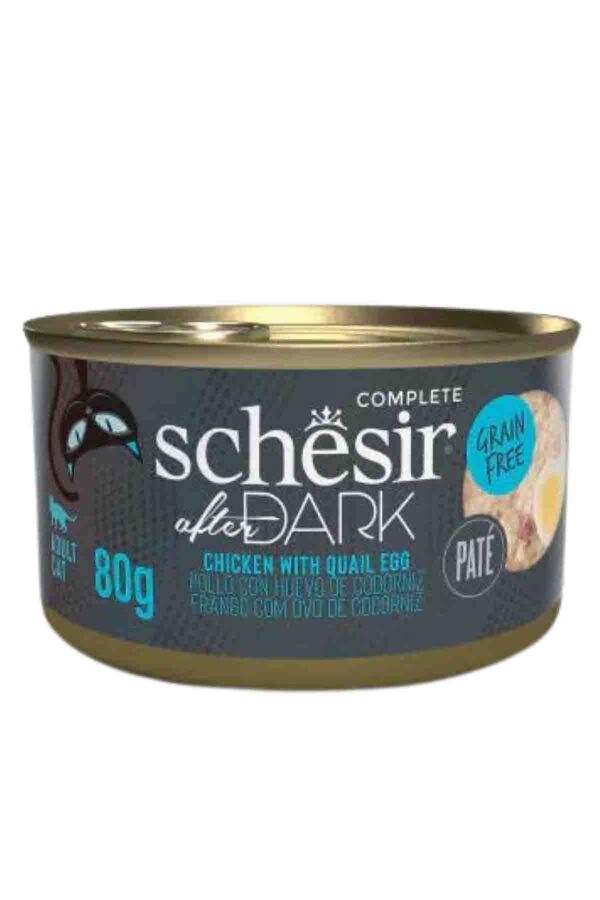 Schesir After Dark Tavuk Etli ve Bıldırcın Yumurtalı Yetişkin Kedi Konservesi 80gr