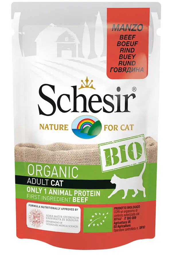 Schesir Bio Range Biftekli Yetişkin Kedi Konservesi 85gr