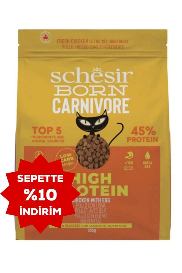 Schesir Born Carnivore Tavuk ve Yumurtalı Yetişkin Kedi Maması 1,25kg