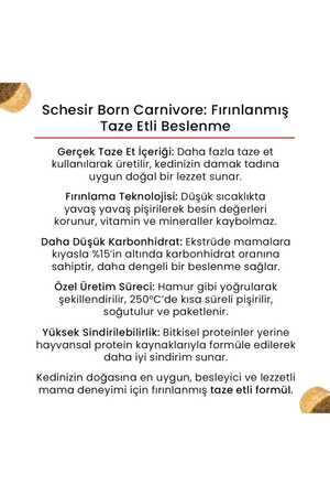 Schesir Born Carnivore Tavuklu Somonlu ve Ringa Balıklı Yetişkin Kedi Maması 1,25kg - Thumbnail