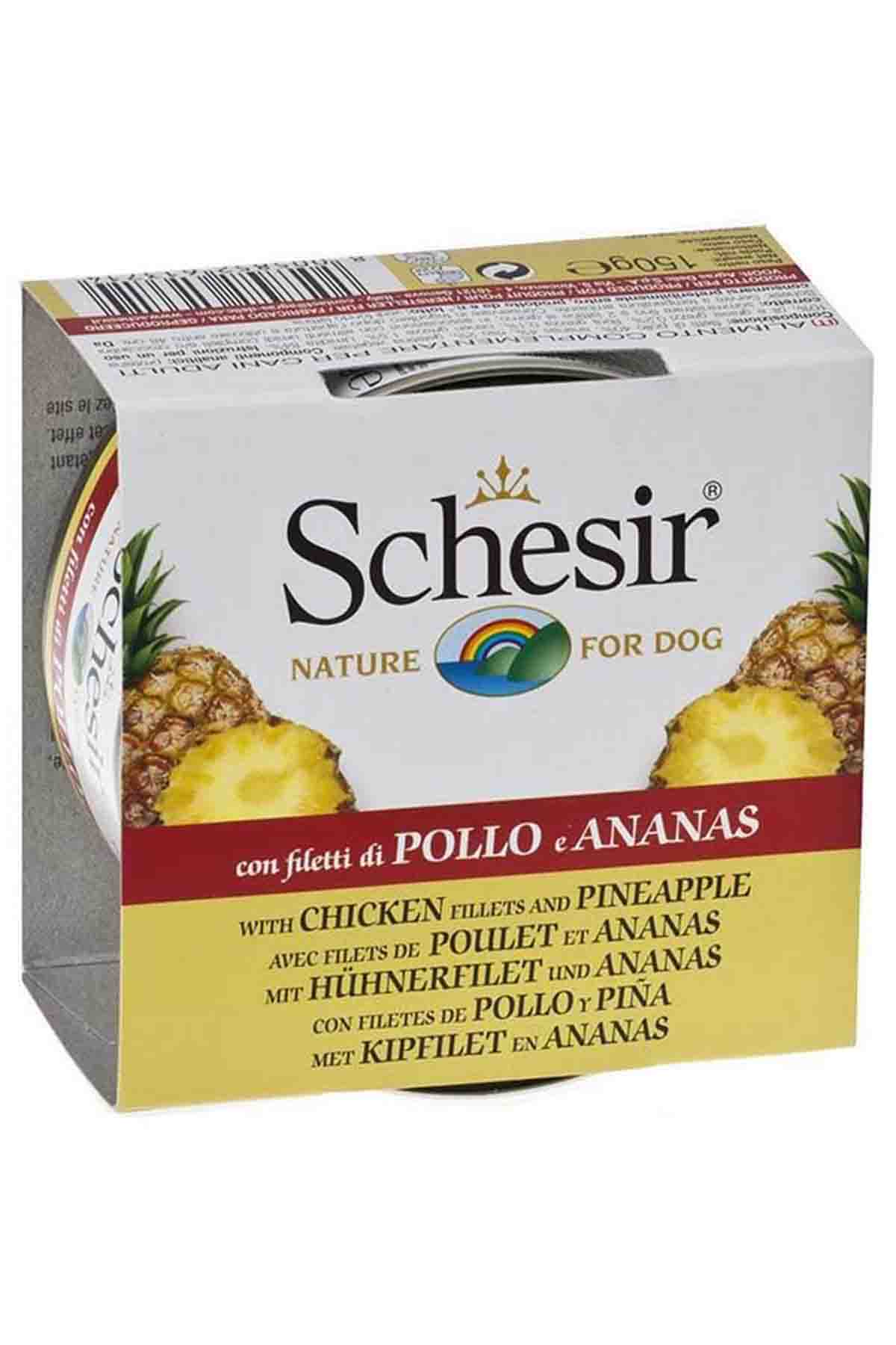 Schesir Fruit Tavuk ve Ananaslı Köpek Konservesi 150gr