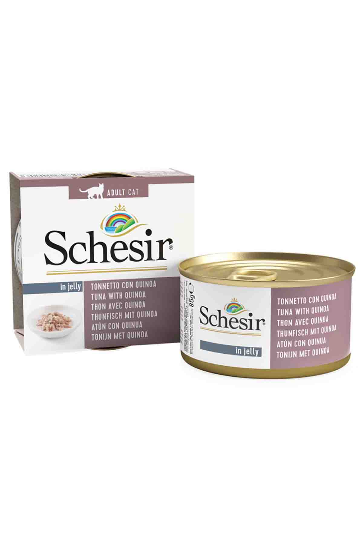 Schesir Jelly Tuna Balıklı ve Kinoa Tahılsız Kedi Konservesi 85gr