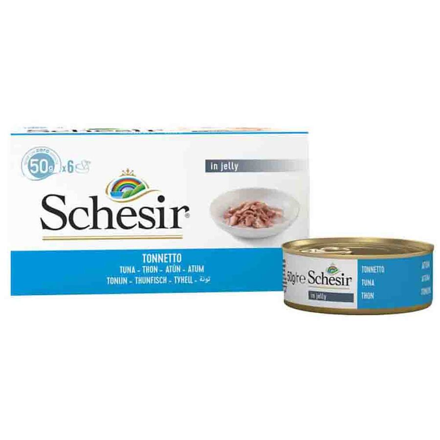 Schesir Jöle İçinde Ton Balıklı Yetişkin Kedi Konservesi 6x50gr