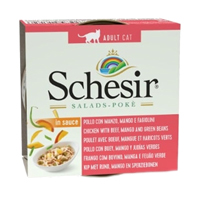 SCHESIR - Schesir Salads Poke Tavuklu, Sığır Etli, Mango ve Fasulyeli Kedi Salatası 85gr