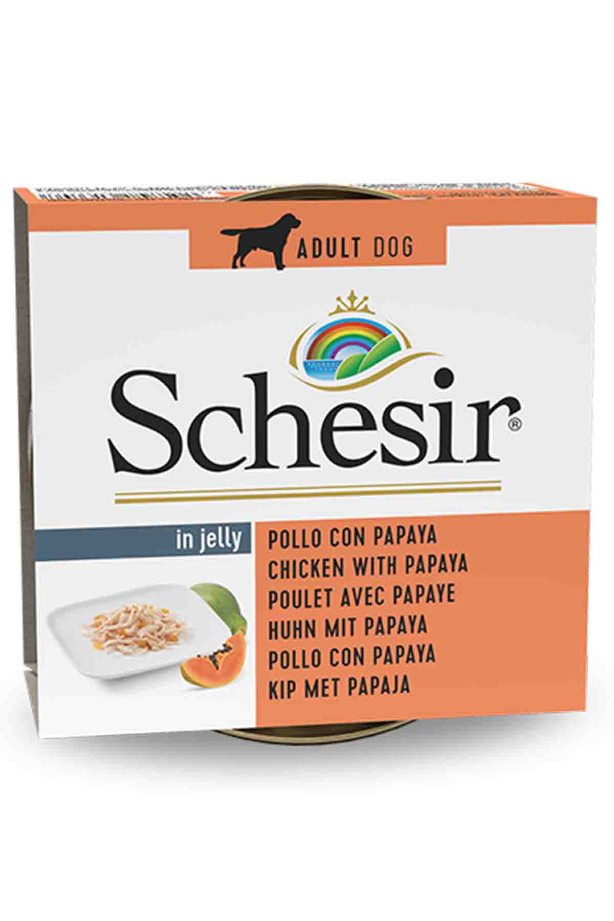 Schesir Tavuk Filetolu ve Papayalı Köpek Konservesi 150gr