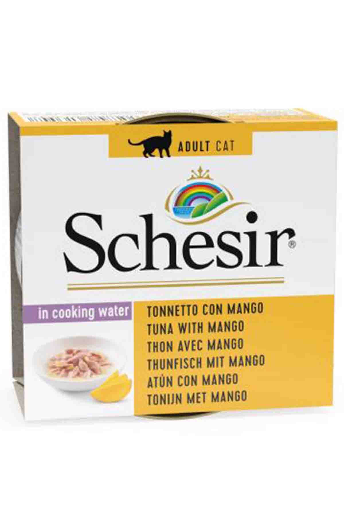 Schesir Ton Balığı ve Mangolu Yetişkin Kedi Konservesi 75gr