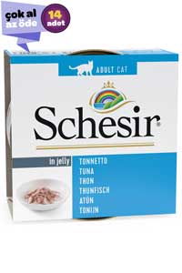 SCHESIR - Schesir Ton Balıklı Jöleli Kedi Konservesi 14x85gr (14lü)