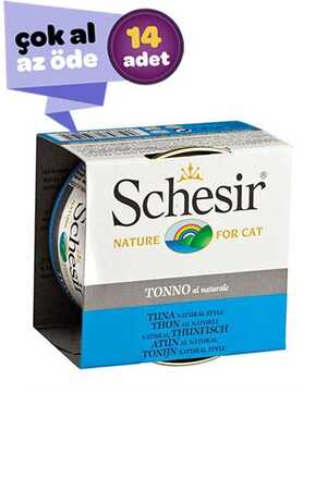 Schesir Ton Balıklı Naturel Kedi Konservesi 14x85gr (14lü)