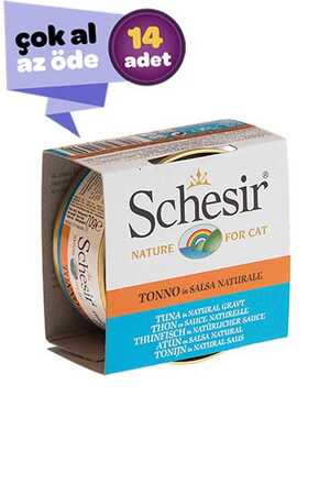 Schesir Ton Balıklı Salsa Soslu Yetişkin Kedi Konservesi 14x70gr (14lü)
