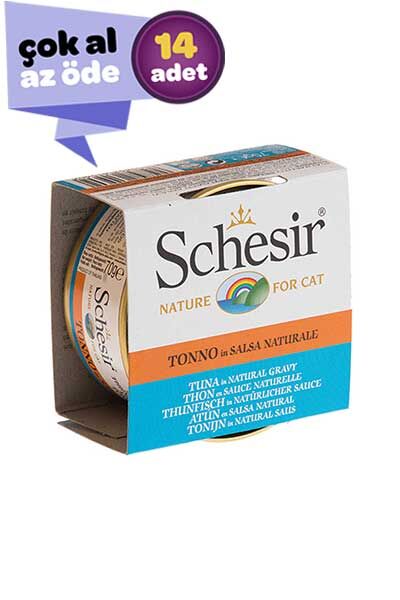 Schesir Ton Balıklı Salsa Soslu Yetişkin Kedi Konservesi 14x70gr (14lü)