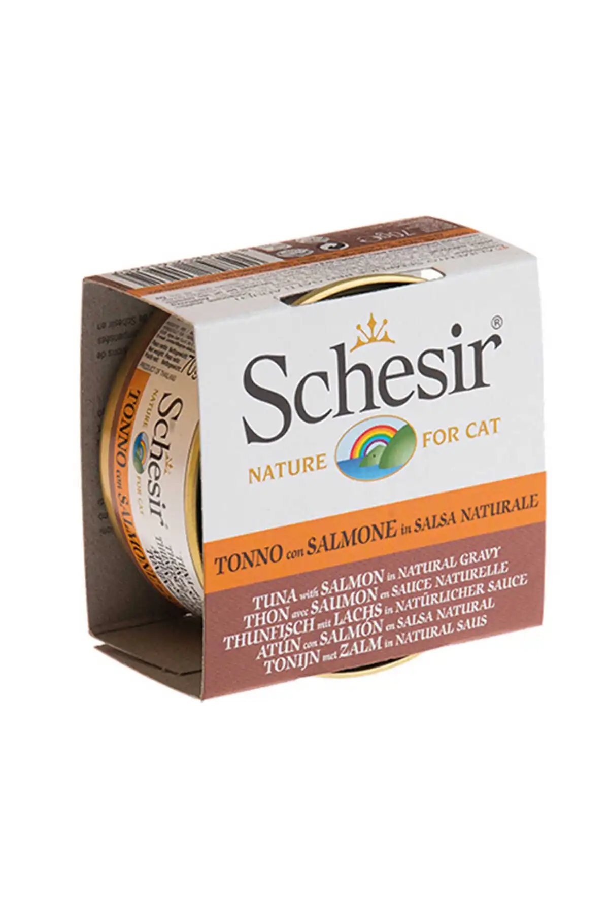 Schesir Ton Balıklı ve Somonlu Soslu Tahılsız Kedi Konservesi 70gr