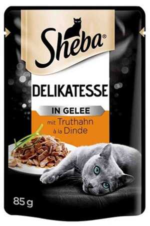 SHEBA - Sheba Pouch Hindi Etli Jöleli Yetişkin Kedi Konservesi 85gr