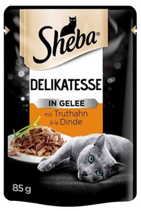 Sheba Pouch Hindi Etli Jöleli Yetişkin Kedi Konservesi 85gr