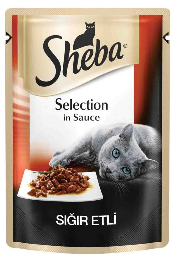 Sheba Pouch Sığır Etli Yetişkin Kedi Konservesi 85gr