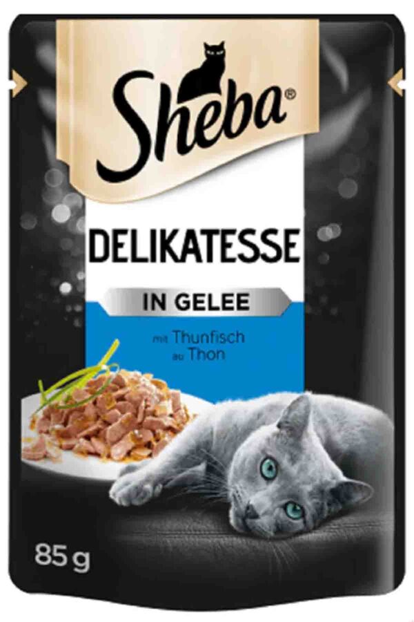 Sheba Pouch Ton Balıklı Jöleli Yetişkin Kedi Konservesi 85gr