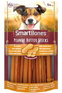 SmartBones Stick Küçük Irk Köpekler için Tavuk ve Fıstık Ezmeli Ödül Kemiği 100gr