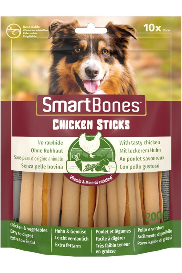 Smartbones Stick Tavuklu Köpek Ödül Çubuğu 200gr (10lu)