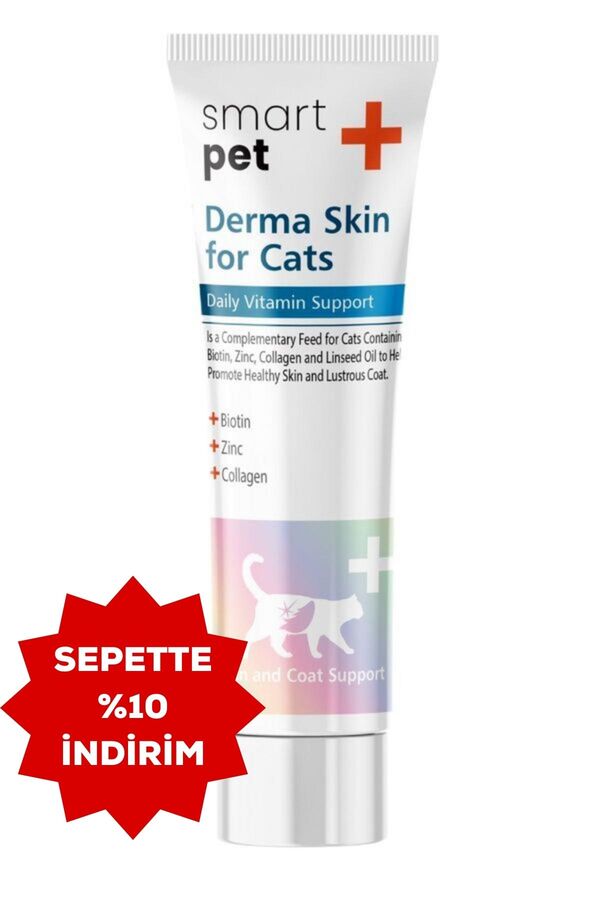 Smartpet+ Derma Skin Sensitive Skin Tüy Sağlığı Destekleyici Kedi Macunu 100gr