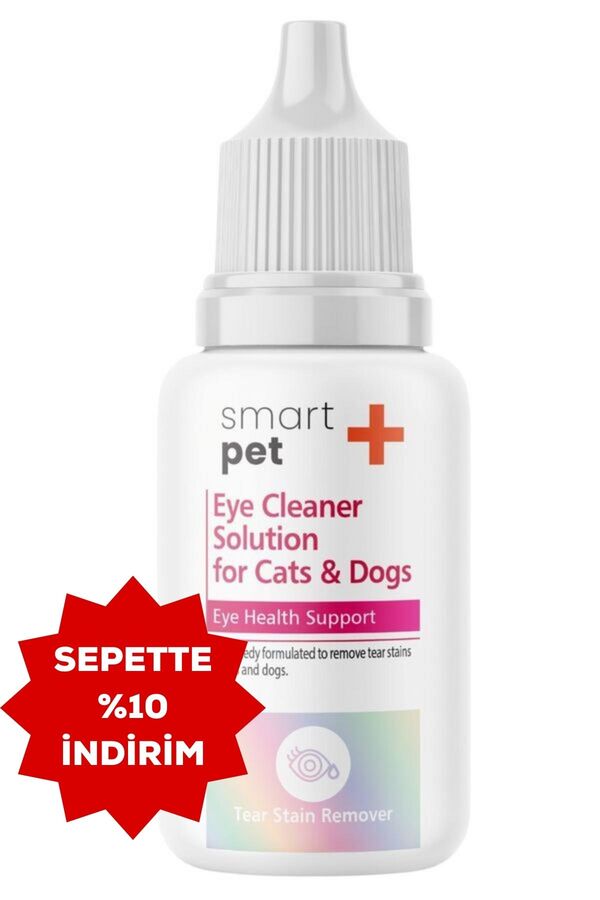 Smartpet + Kedi ve Köpekler için Gözyaşı Lekesi Temizleme Solüsyonu 50ml
