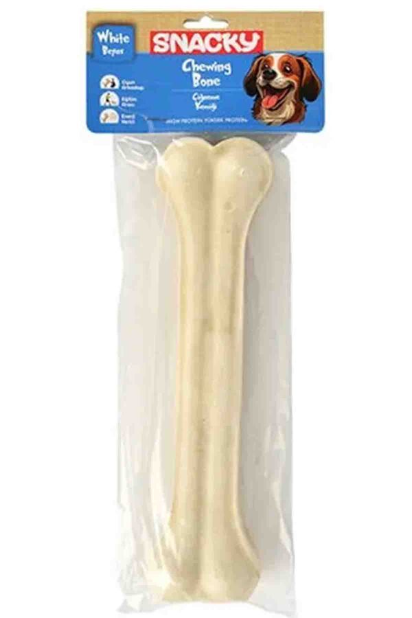 Snacky Beyaz Köpek Çiğneme Kemiği 25cm