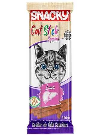 SNACKY - Snacky Cat Stick Special Ciğerli Tahılsız Kedi Ödül Çubuğu 15gr(3lü)