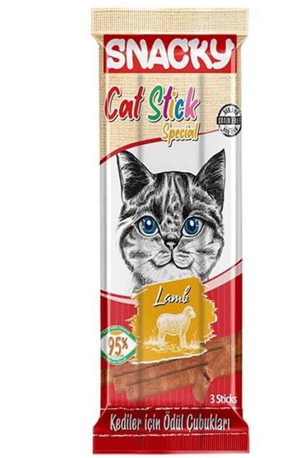 Snacky Cat Stick Special Kuzulu Tahılsız Kedi Ödül Çubuğu 15gr(3lü)