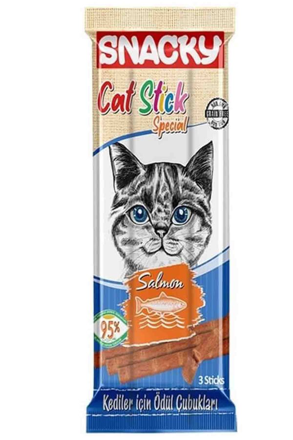 Snacky Cat Stick Special Somonlu Tahılsız Kedi Ödül Çubuğu 15gr(3lü)