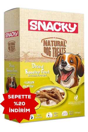 Snacky Kurutulmuş Horoz Ayak Köpek Ödül Maması 100gr - Thumbnail