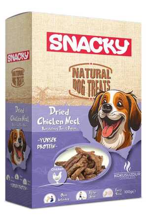 Snacky Kurutulmuş Tavuk Boyun Köpek Ödül Maması 100gr - Thumbnail