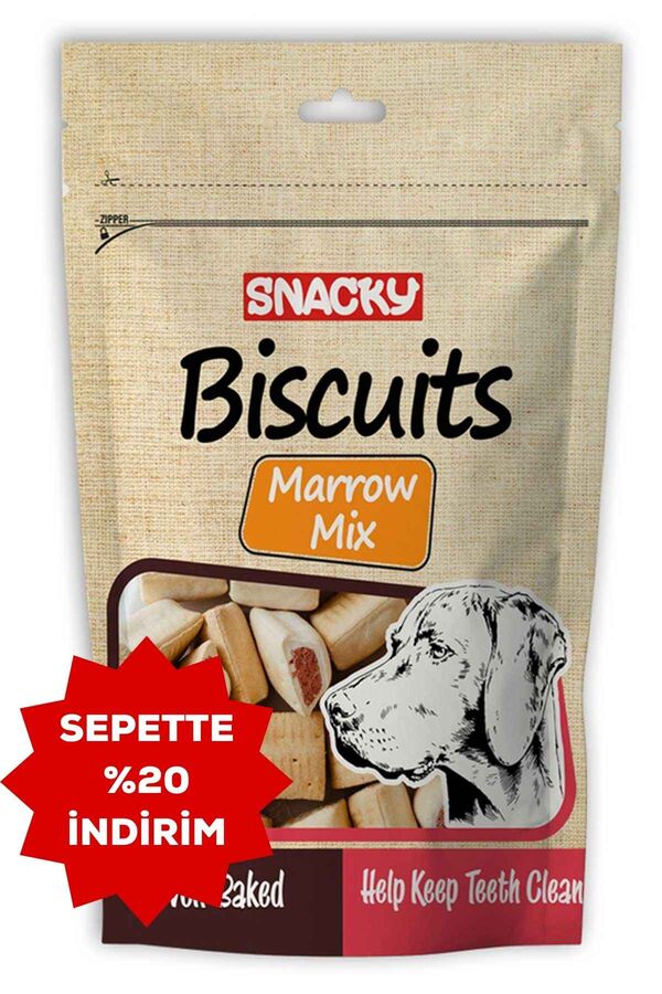 Snacky Marrow Mix Köpek Ödül Bisküvisi 200gr