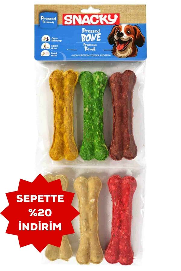 Snacky Munchy Köpek Press Kemik 11,5cm 6lı