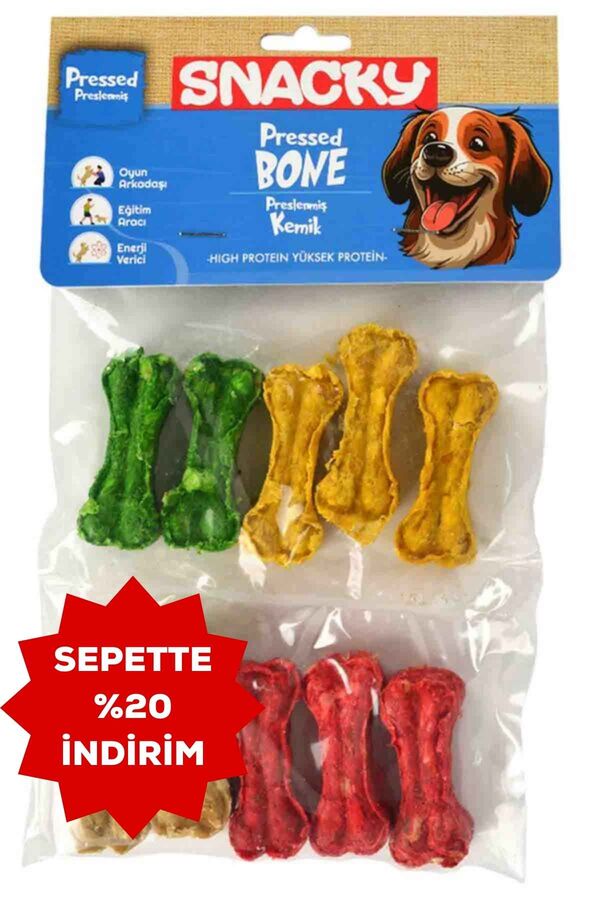 Snacky Munchy Köpek Press Kemik 5cm 10lu