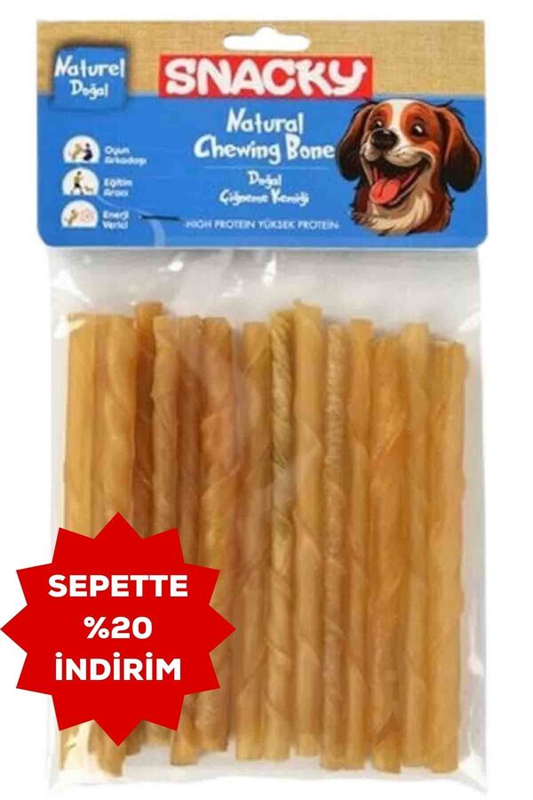 Snacky Natural Köpek Burgu Çubuk 15li 13cm 105gr 