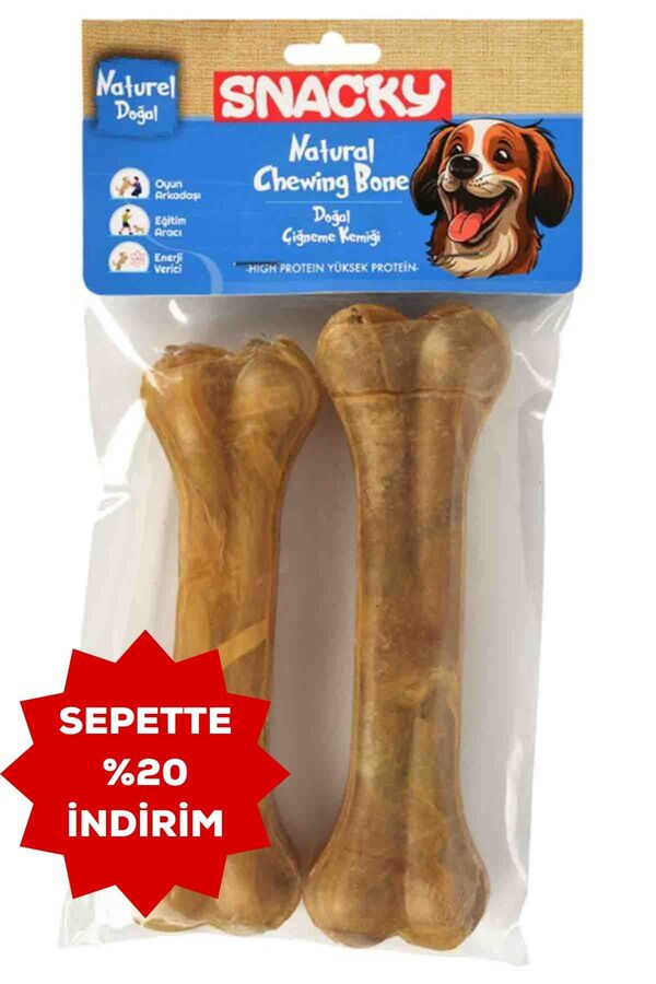 Snacky Natural Köpek Çiğneme Kemiği 15cm 2li