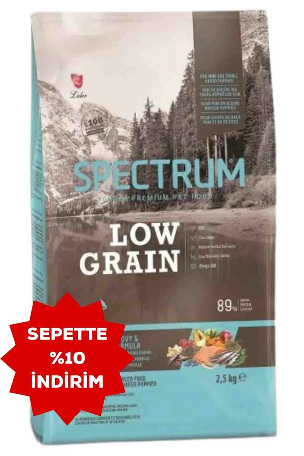 Spectrum Düşük Tahıllı Somonlu Hamsili ve Yaban Mersinli Mini Irk Yavru Köpek Maması 2.5kg