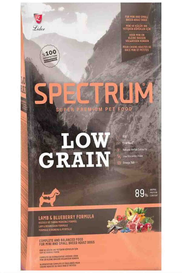 Spectrum Düşük Tahıllı Kuzu Etli Yaban Mersinli Küçük Irk Yetişkin Köpek Maması 8+1kg