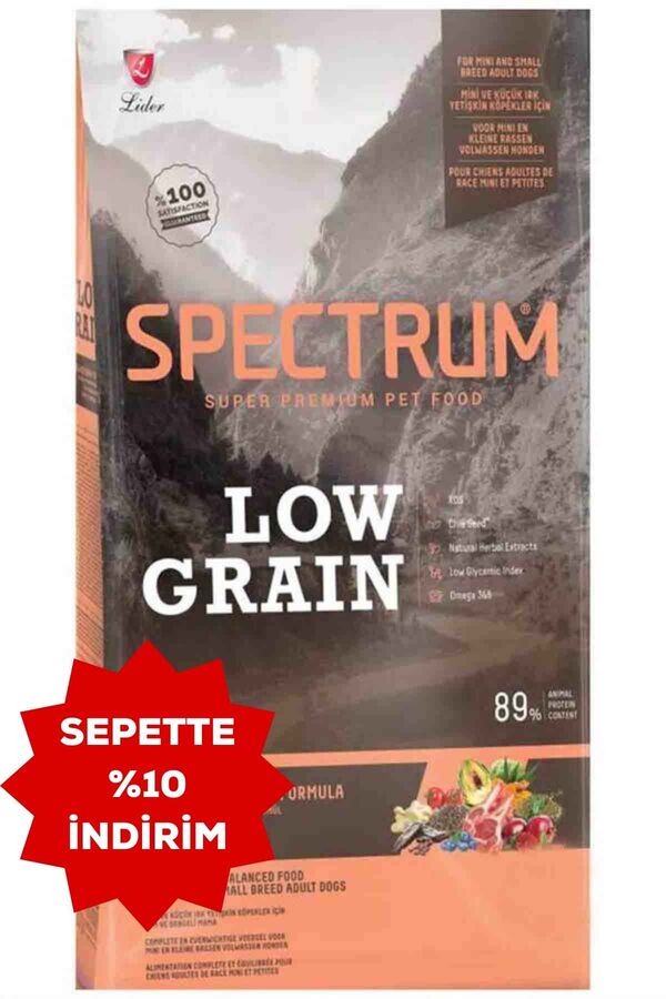 Spectrum Düşük Tahıllı Kuzu Etli Yaban Mersinli Küçük Irk Yetişkin Köpek Maması 8+1kg
