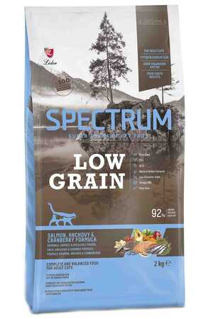 SPECTRUM - Spectrum Düşük Tahıllı Somon Hamsi ve Kızılcıklı Yetişkin Kedi Maması 2kg