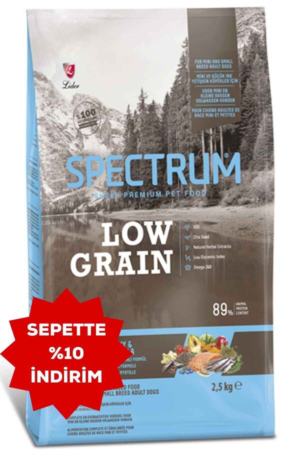 Spectrum Düşük Tahıllı Somonlu, Hamsili, Yaban Mersinli Küçük Irk Yetişkin Köpek Maması 2.5kg