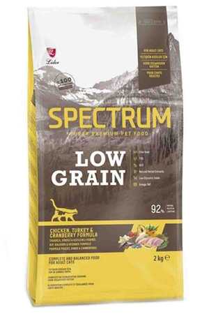 SPECTRUM - Spectrum Düşük Tahıllı Tavuk Hindi ve Kızılcıklı Yetişkin Kedi Maması 2kg