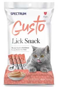 Spectrum Gusto Somonlu Sıvı Kedi Ödül Maması 15gr(4lü) - Thumbnail