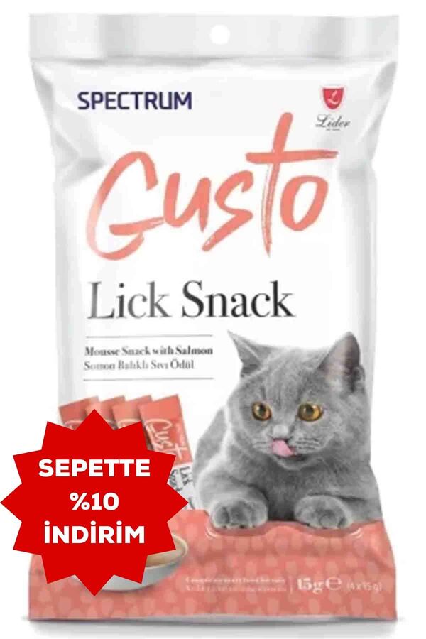Spectrum Gusto Somonlu Sıvı Kedi Ödül Maması 15gr(4lü)