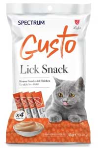 Spectrum Gusto Tavuklu Sıvı Kedi Ödül Maması 15gr (4lü) - Thumbnail