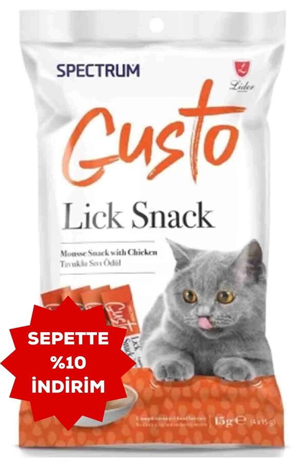 Spectrum Gusto Tavuklu Sıvı Kedi Ödül Maması 15gr (4lü)