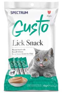 Spectrum Gusto Ton Balığı ve Somonlu Sıvı Kedi Ödül Maması 15gr (4lü) - Thumbnail