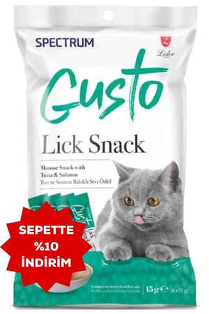 Spectrum Gusto Ton Balığı ve Somonlu Sıvı Kedi Ödül Maması 15gr (4lü) - Thumbnail