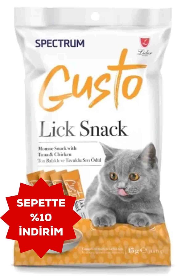 Spectrum Gusto Ton Balıklı ve Tavuklu Sıvı Kedi Ödül Maması 15gr(4lü)