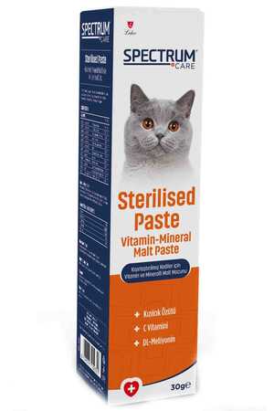 Spectrum Kısırlaştırılmış Kediler İçin Vitamin ve Mineralli Malt Macunu 30gr - Thumbnail