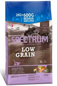 Spectrum Low Grain Somonlu Hamsili Kızılcıklı Kısırlaştırılmış Kedi Maması 2,6kg - Thumbnail